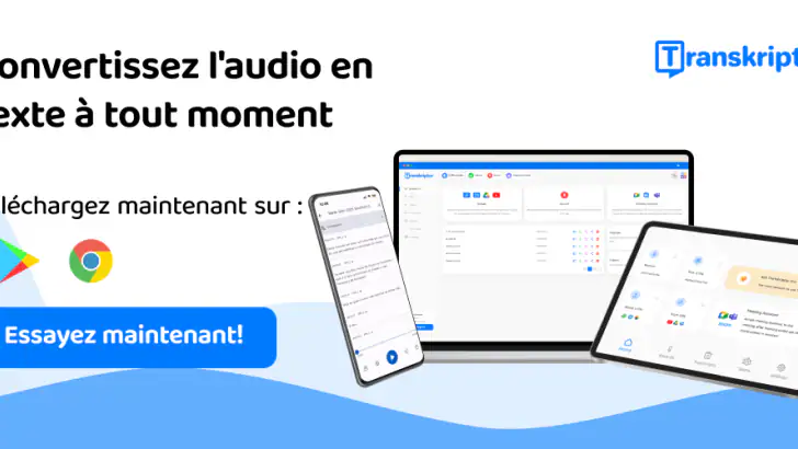 Transkriptor - Parole en Texte feature graphic