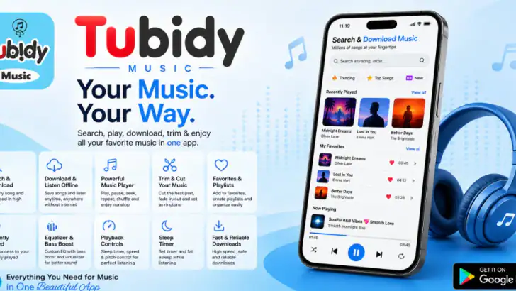 Tubidy Music Mp3 Downloader feature graphic
