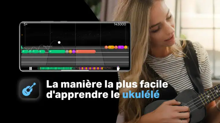 Ukulélé par Yousician feature graphic