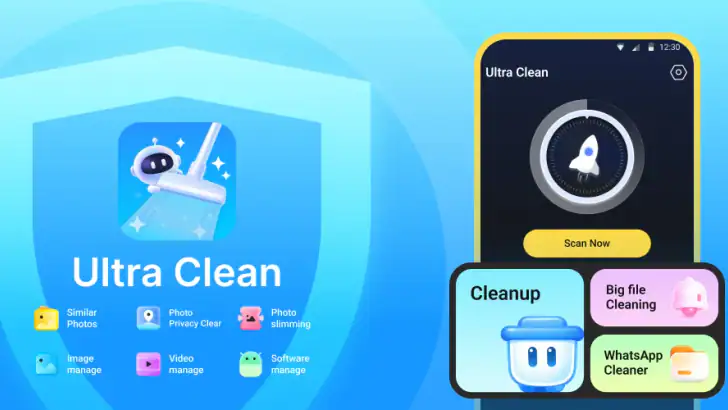 Ultra Clean: Cleaner & Manager feature graphic