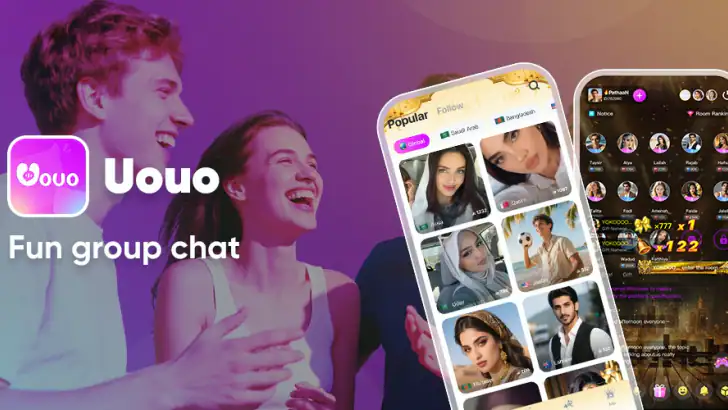 Uouo - Fun Chat Room feature graphic