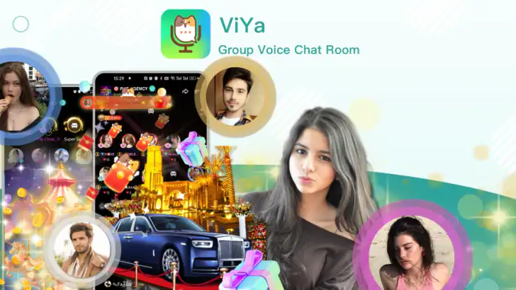 ViYa - Group Voice Chat Rooms feature graphic