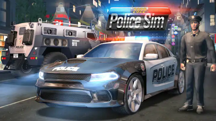 Voiture de police & simulation feature graphic