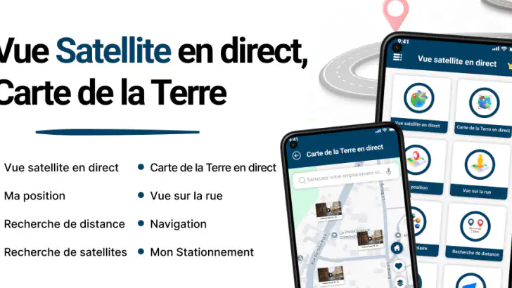 Vue satellite en direct, Terre feature graphic