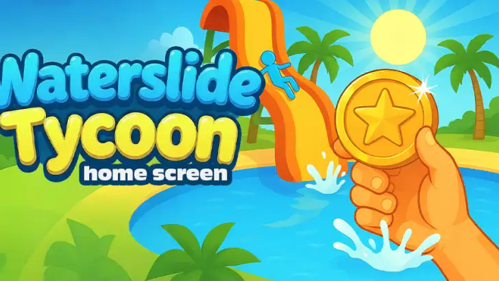 Waterslide Tycoon Home Screen feature graphic