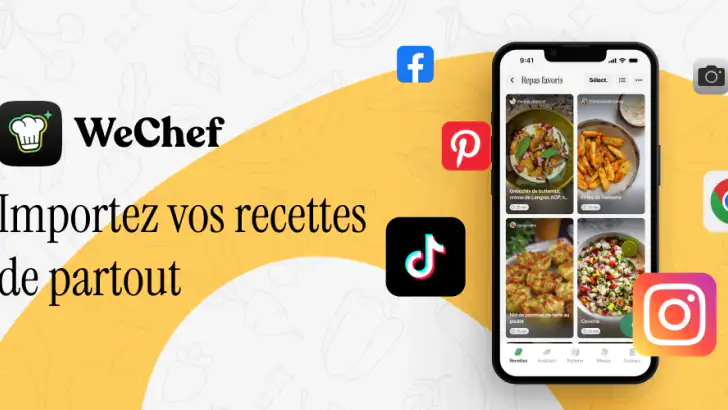 WeChef - Carnet de Recettes feature graphic