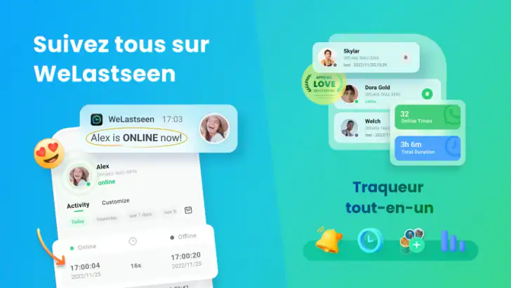 WeLastseen: Chat App Traqueur feature graphic
