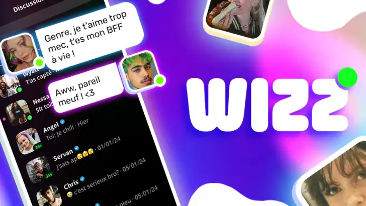 Wizz App - chat now feature graphic