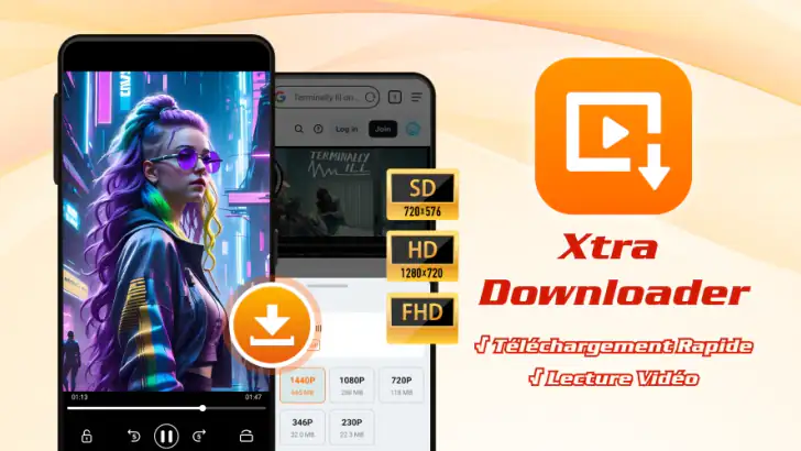 Xtra Downloader - Video Player feature graphic