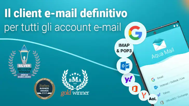 Aqua Mail - Veloce e sicura feature graphic