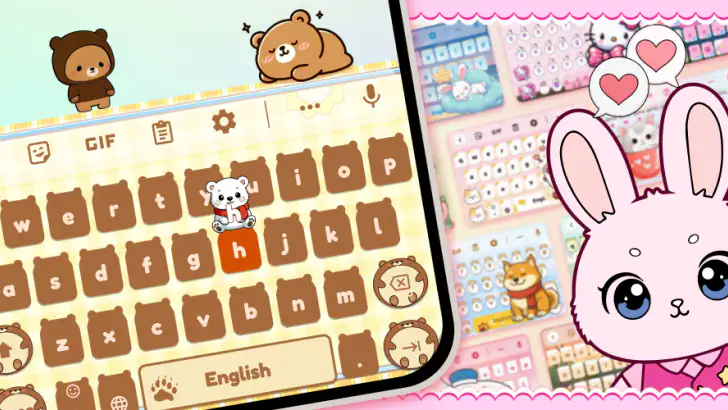 Cute Keyboard: Tastiera Emoji feature graphic