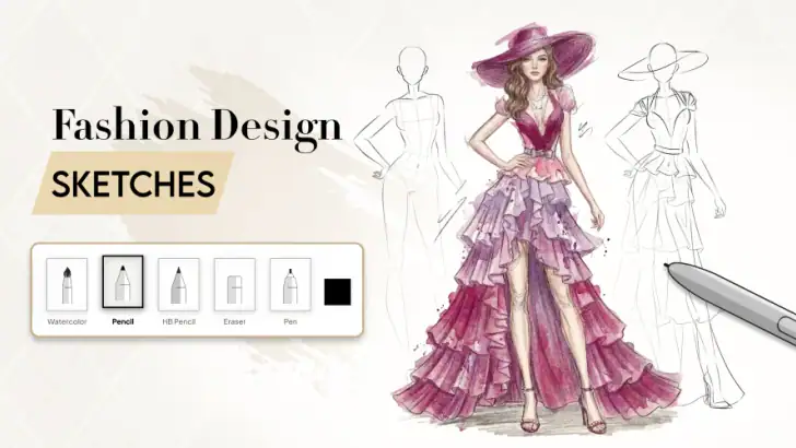 Fashion Design Clothes: Sketch feature graphic