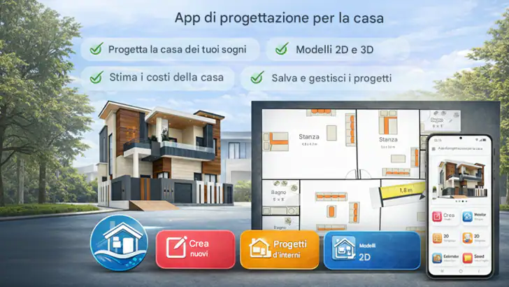 Progettazione Casa - Casa 3D feature graphic