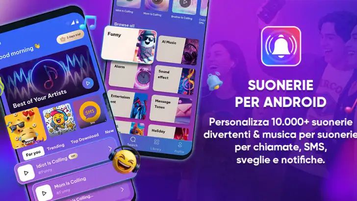 Suonerie per android feature graphic
