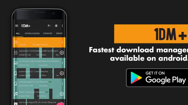 1DM+: Browser & Video Download feature graphic