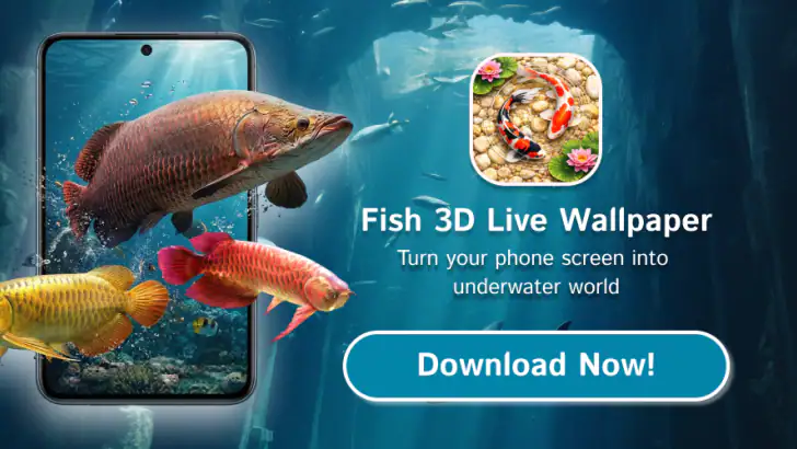 3D Fish Aqua Live Wallpaper feature graphic