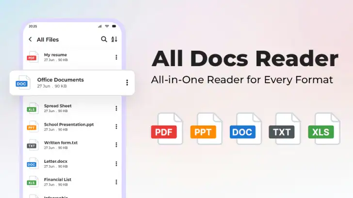 All Documents Reader: PDF Word feature graphic