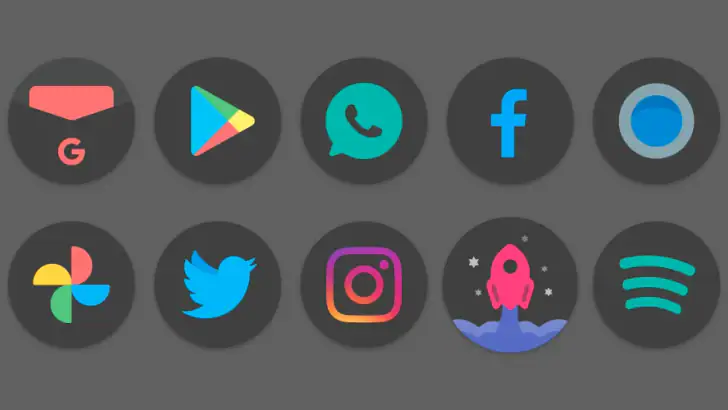 Black Pie - Icon Pack feature graphic