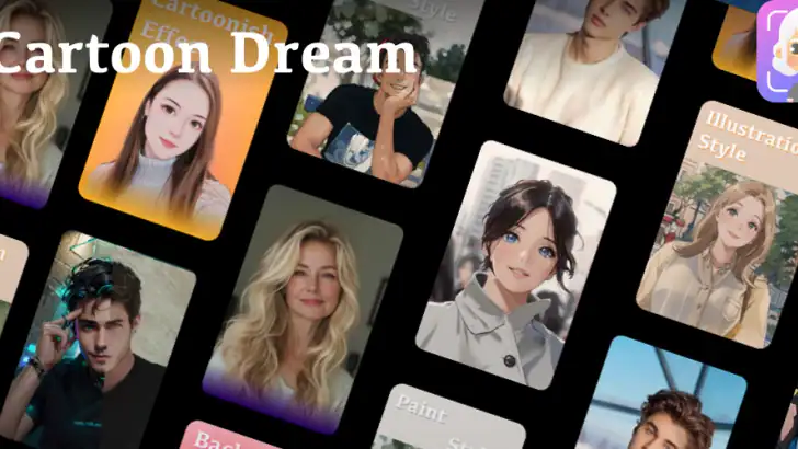 CartoonDream - 顔エイジングフィルター feature graphic