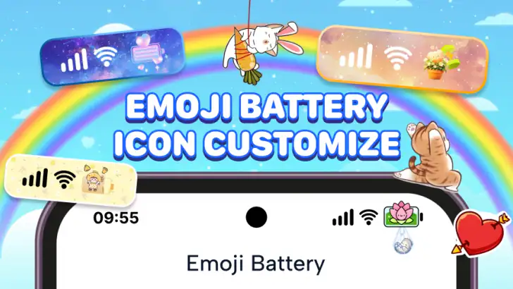 Emoji Battery Icon Customize feature graphic