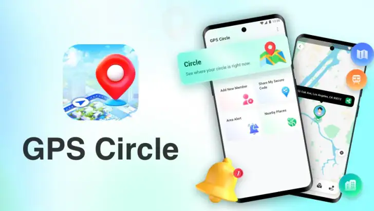 GPS Circle – 位置情報を共有 feature graphic
