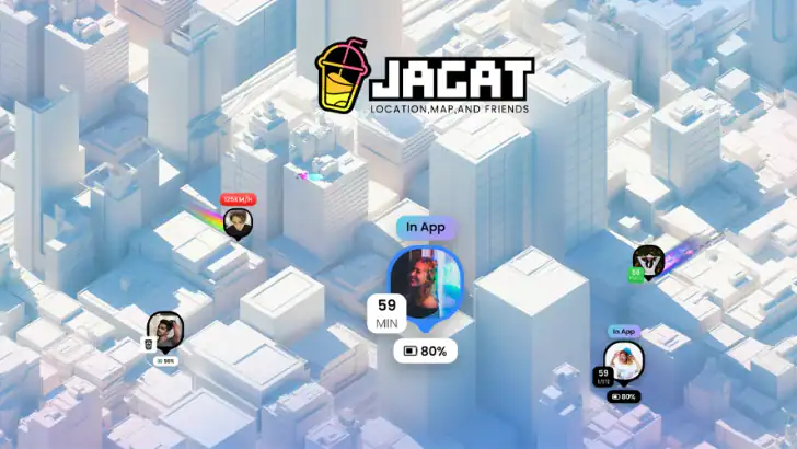 Jagat-位置情報共有アプリ feature graphic