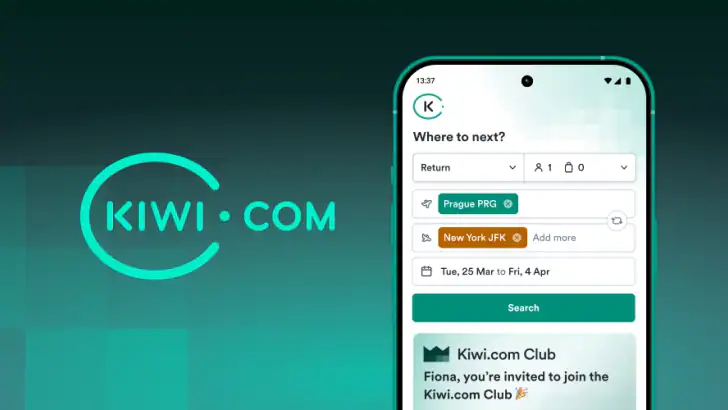 Kiwi.com -安い フライト feature graphic