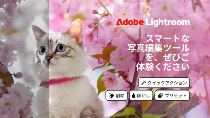 Lightroom：写真＆動画エディター・写真映像編集 feature graphic