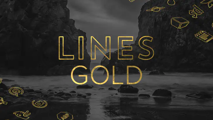 Lines Gold Pro - Icon Pack feature graphic