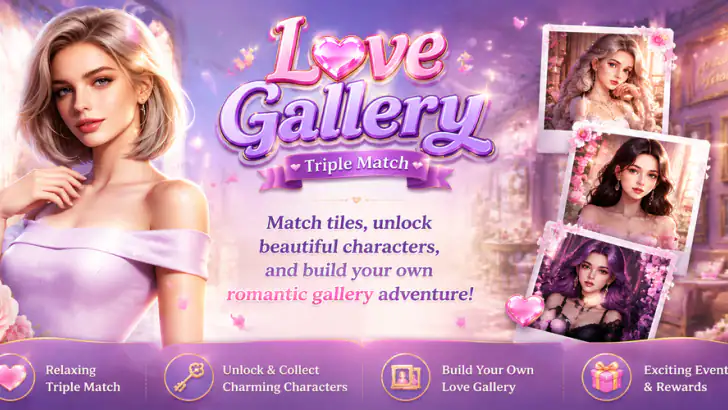 Love Gallery:Triple Match feature graphic