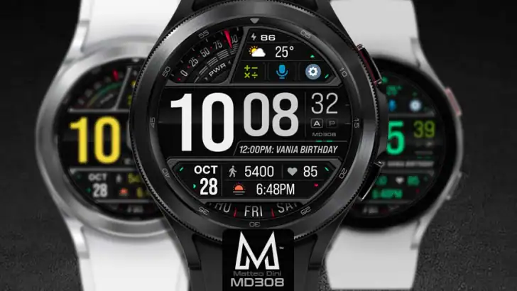 MD308 Digital watch face feature graphic