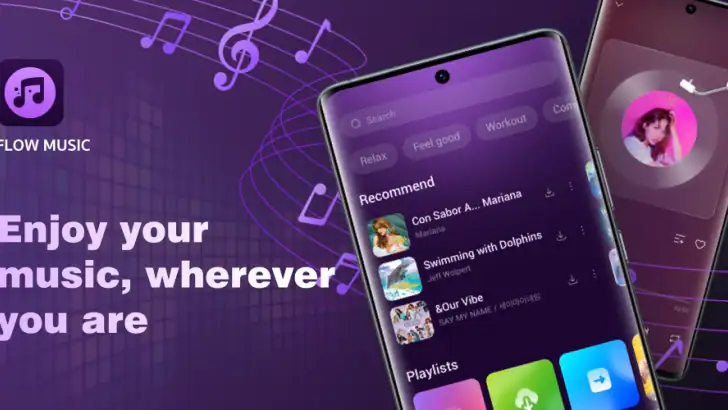 Music Player, MP3 Player: Flow feature graphic