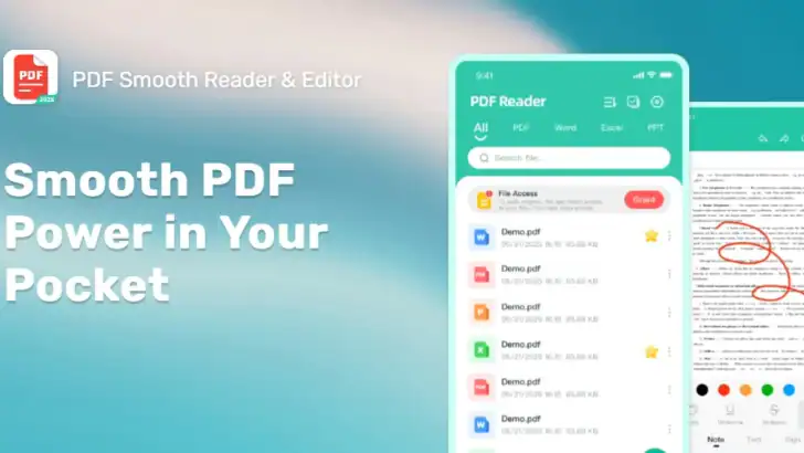 PDF Smooth Reader & Editor feature graphic