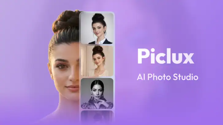 Piclux: AI Photo Studio feature graphic