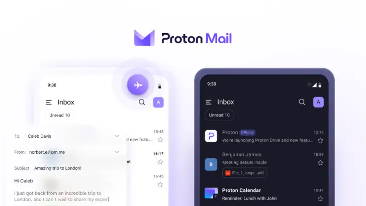 Proton Mail - 暗号化メール feature graphic