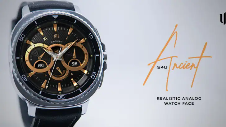S4U Ancient Gold Watch Face feature graphic