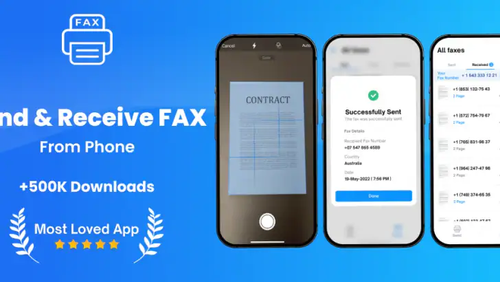 SEND FAX - Android Faxing App feature graphic