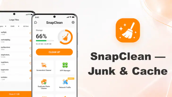 SnapClean — ジャンクとキャッシュ feature graphic