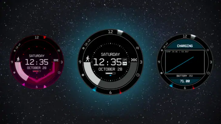 To the stars Watch Face feature graphic