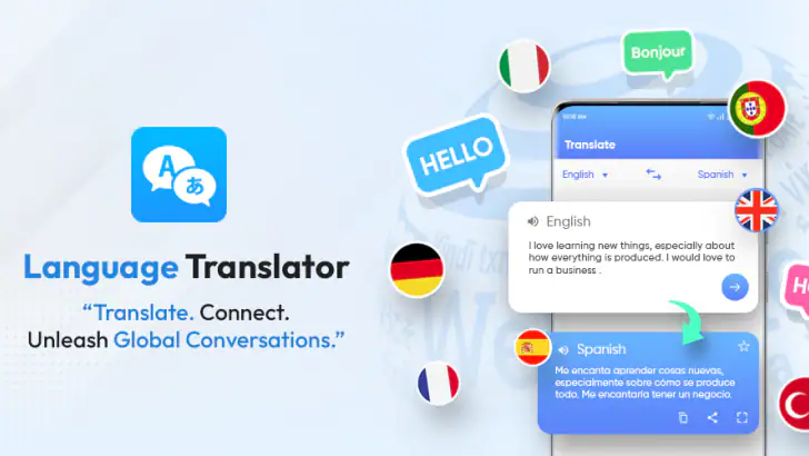 Translate Now: Translator App feature graphic