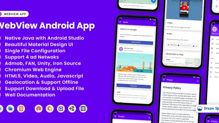 WebView Android App feature graphic