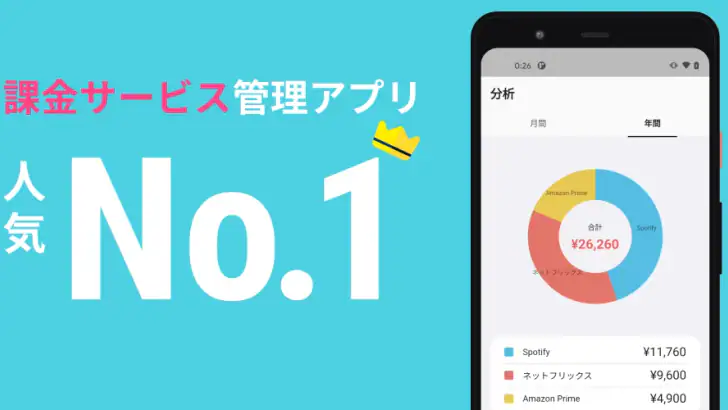 サブスク管理-サブスクリプション・固定費を管理。解約忘れも。 feature graphic