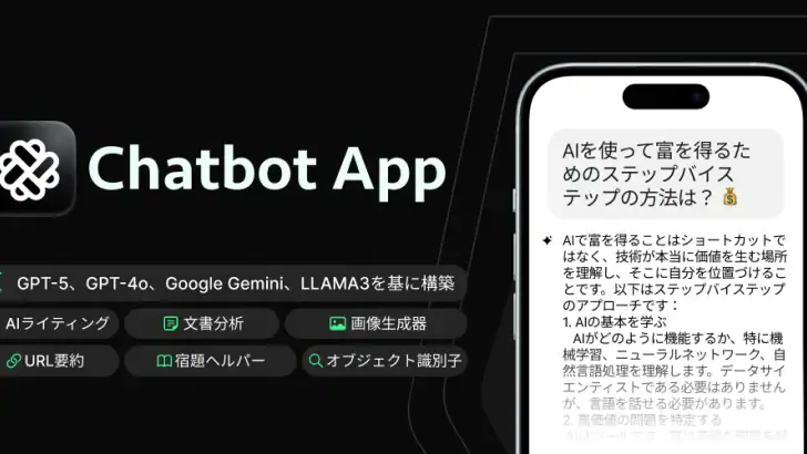 チャットボットアプリ：AIアシスタント feature graphic
