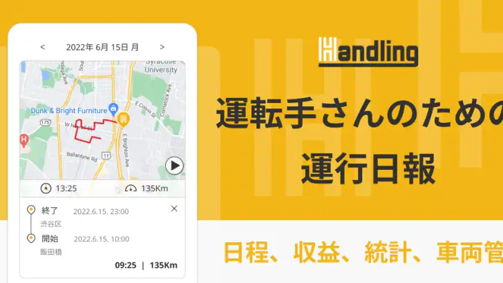 ハンドリング - タクシー,トラック運転手さんの必需アプリ feature graphic