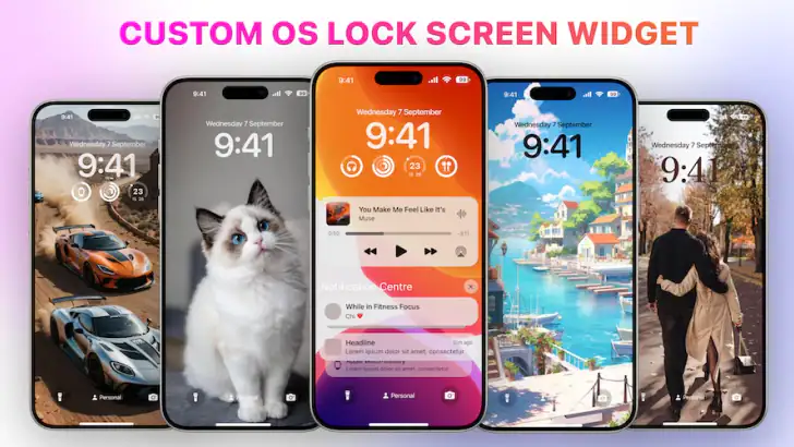 ロック画面とウィジェット - YoLock feature graphic