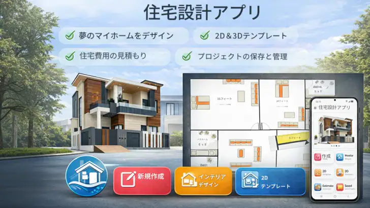 住宅デザインアプリ feature graphic