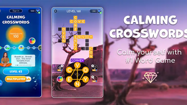 心を癒すワードパズル feature graphic