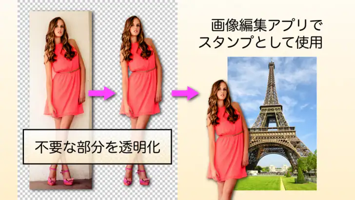 背景透明化 feature graphic