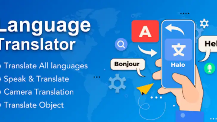 言語 翻訳者 & 音声 翻訳する 言語 feature graphic