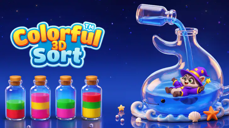 3D Colorful Sort™ 마법의 물 feature graphic